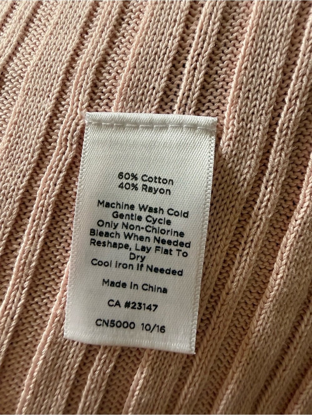 Talbots Pale Pink Open-Front Ribbed Cardigan - Picture 17 of 17